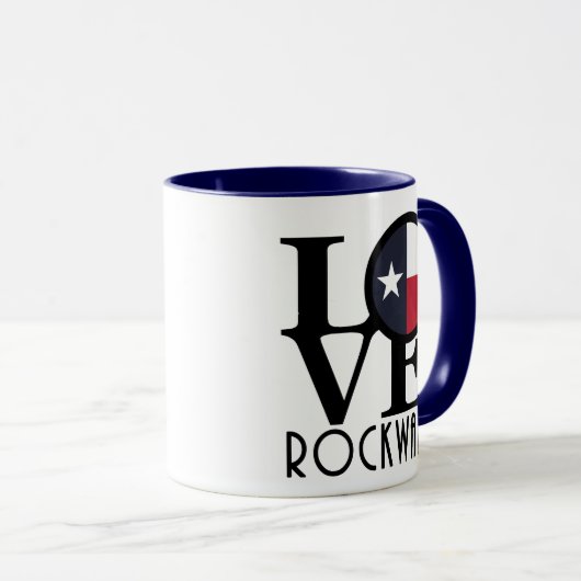 LIEBE Rockwall Texas Tasse (VorderseiteRechts)