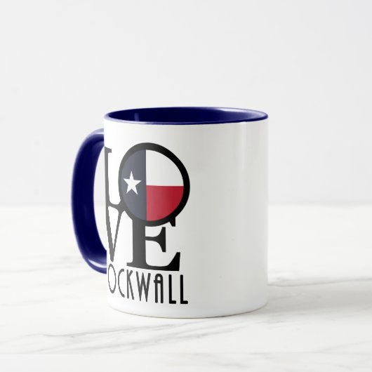 LIEBE Rockwall Texas Tasse (Vorderseite Links)