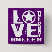 LIEBE Roller Derby Button (Vorderseite)