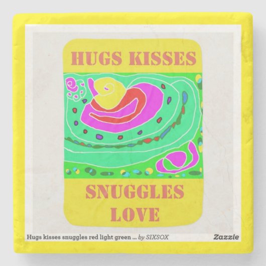 LIEBE ROMANCE WELCOME ZUHAUSE STEINUNTERSETZER (Vorderseite)