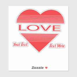 Liebe & Romantik-Konzeptdesign mit Herz-Elementen Aufkleber