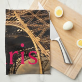 Liebe & Romantik Stadt Paris Eiffelturm Frankreich Geschirrtuch (Viertel Falte)