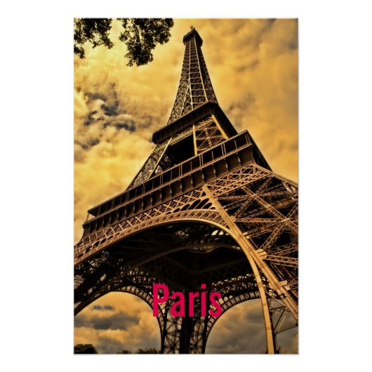 Liebe & Romantik Stadt Paris Eiffelturm Frankreich Poster (Vorderseite)
