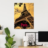 Liebe & Romantik Stadt Paris Eiffelturm Frankreich Poster (Heimbüro)