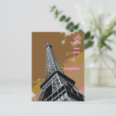 Liebe & Romantik Stadt Paris Eiffelturm Frankreich Postkarte (Stehend Vorderseite)