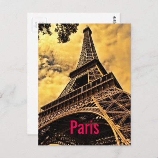 Liebe & Romantik Stadt Paris Eiffelturm Frankreich Postkarte (Vorne/Hinten)