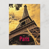 Liebe & Romantik Stadt Paris Eiffelturm Frankreich Postkarte (Vorderseite)