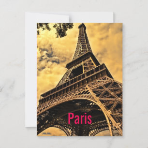 Liebe & Romantik Stadt Paris Eiffelturm Frankreich Postkarte