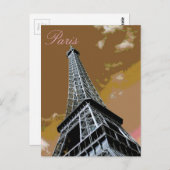 Liebe & Romantik Stadt Paris Eiffelturm Frankreich Postkarte (Vorne/Hinten)