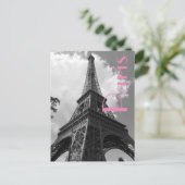 Liebe & Romantik Stadt Paris Eiffelturm Frankreich Postkarte (Stehend Vorderseite)