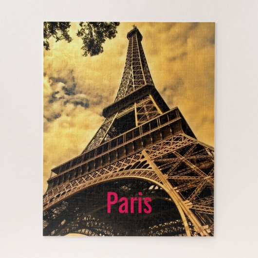 Liebe & Romantik Stadt Paris Eiffelturm Frankreich Puzzle (Vertikal)