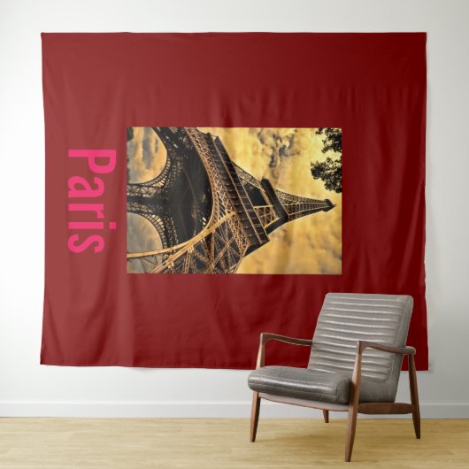 Liebe & Romantik Stadt Paris Eiffelturm Frankreich Wandteppich (Beispiel (Horizontal))