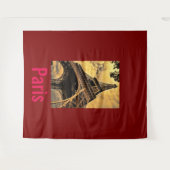 Liebe & Romantik Stadt Paris Eiffelturm Frankreich Wandteppich (Vorderseite (Horizontal))