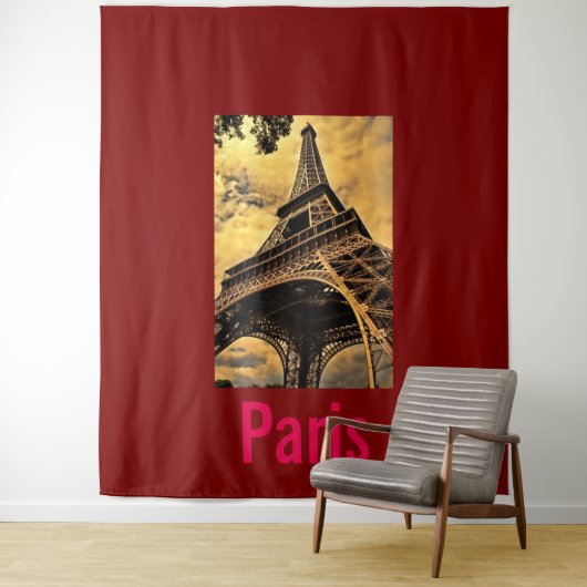 Liebe & Romantik Stadt Paris Eiffelturm Frankreich Wandteppich (Beispiel)