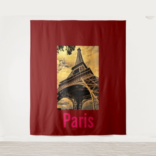 Liebe & Romantik Stadt Paris Eiffelturm Frankreich Wandteppich (Vorderseite)
