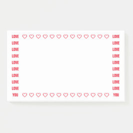 Liebe Romantische Notenvorlage Rotes Herz Post-it Klebezettel