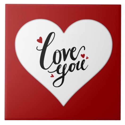 Liebe Romantischer Zitat Fliese (Vorderseite)