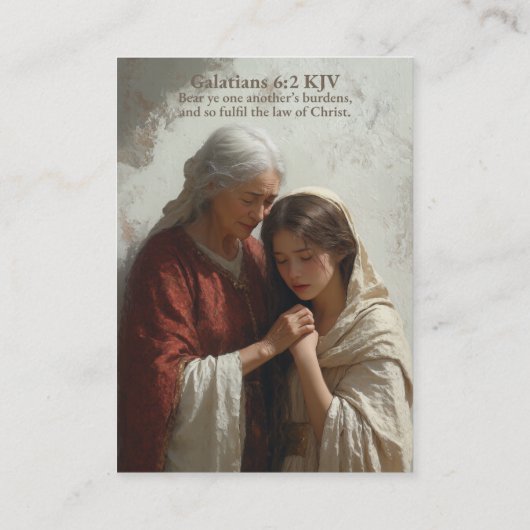 Liebe - Römer 13:10 und Galaten 6:2 KJV Card Visitenkarte (Rückseite)