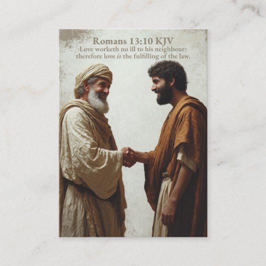 Liebe - Römer 13:10 und Galaten 6:2 KJV Card Visitenkarte (Vorderseite)