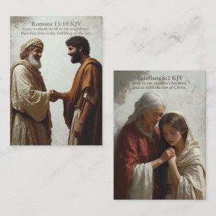 Liebe - Römer 13:10 und Galater 6:2 KJV Karte