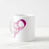 LIEBE - rosa Band-Tasse Kaffeetasse (Vorderseite Links)