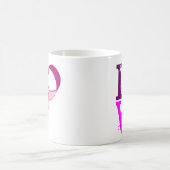 LIEBE - rosa Band-Tasse Kaffeetasse (Mittel)