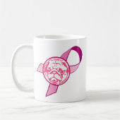 LIEBE - rosa Band-Tasse Kaffeetasse (Links)
