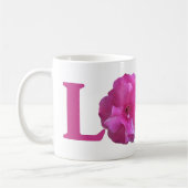 Liebe Rosa Blume Kaffee Tasse (Links)