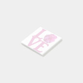 Liebe rosa Blume Klassiker Post-it Klebezettel (angewinkelt)
