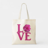 Liebe rosa Blume Klassiker Tragetasche (Rückseite)