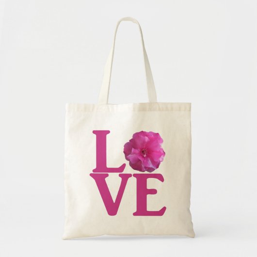 Liebe rosa Blume Klassiker Tragetasche (Vorne)