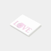 Liebe Rosa Blume Nachhinweise Post-it Klebezettel (angewinkelt)