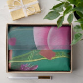 Liebe - Rosa Blume und Herz Seidenpapier (Geschenk)