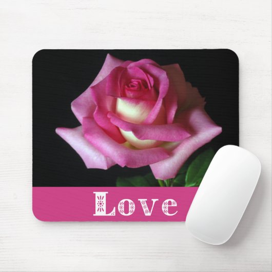 Liebe Rosa Blumenmousepack Mousepad (Mit Mouse)