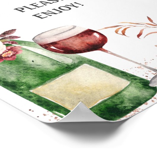 Liebe  Rosa Brautparty Snacks Poster (Ecke)