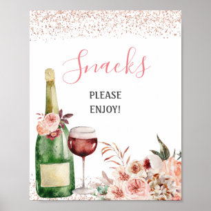 Liebe  Rosa Brautparty Snacks Poster