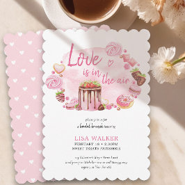 Liebe Rosa Donut und süße Leckereien Bridal Brunch Einladung