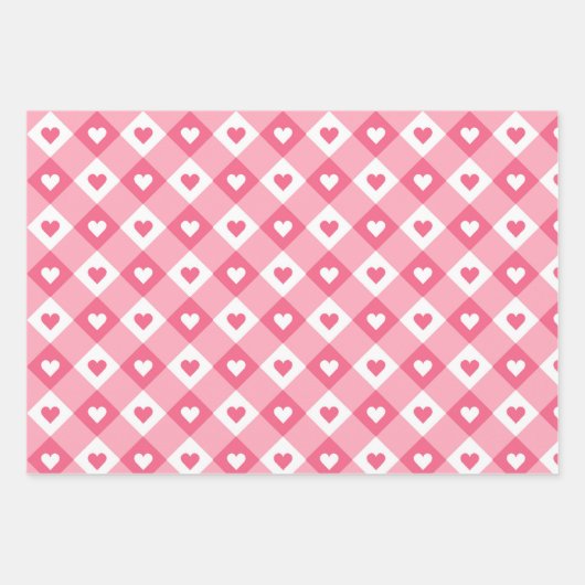 Liebe rosa Farbmuster Geschenkpapier Set (Vorderseite 3)