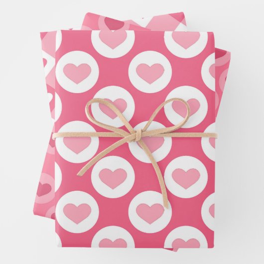 Liebe rosa Farbmuster Geschenkpapier Set (Beispiel)