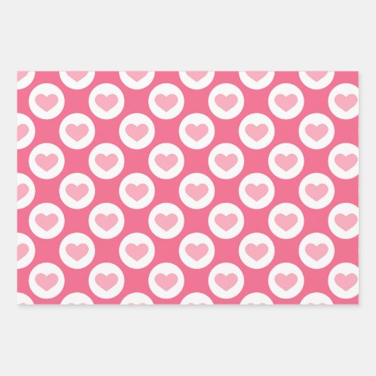 Liebe rosa Farbmuster Geschenkpapier Set (Vorderseite)