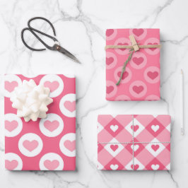 Liebe rosa Farbmuster Geschenkpapier Set