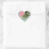 Liebe Rosa Foto Herz-Aufkleber (Tasche)