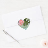 Liebe Rosa Foto Herz-Aufkleber (Umschlag)