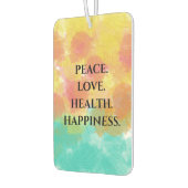 Liebe Rosa Gelb Türkis Wasserfarbe Autolufterfrischer (Links)