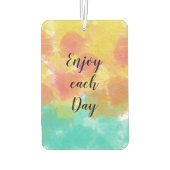 Liebe Rosa Gelb Türkis Wasserfarbe Autolufterfrischer (Rückseite)