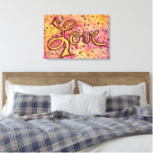 Liebe Rosa Glamour Glitzer Malerleinwand drucken Leinwanddruck (Insitu (Schlafzimmer))