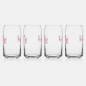 Liebe Rosa Glitzer Dosenglas (Links)