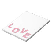 Liebe Rosa Glitzer Notizblock (Rotiert)