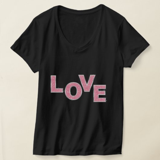 Liebe Rosa Glitzer T-Shirt (Ablage )