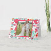 Liebe Rosa Herz Foto Inspirivity Valentine Karte (Vorderseite)